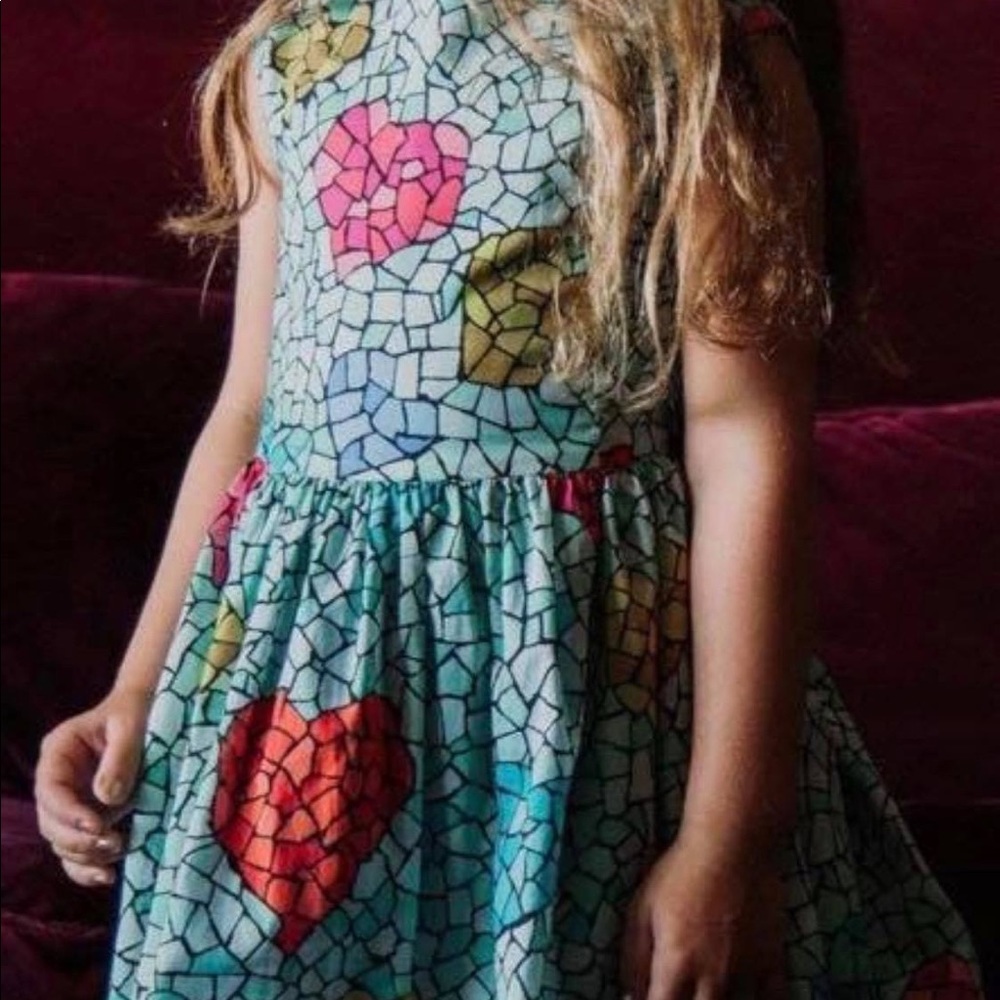 EUC Bijou Sauvage Stain Glass Heart Dress size 5